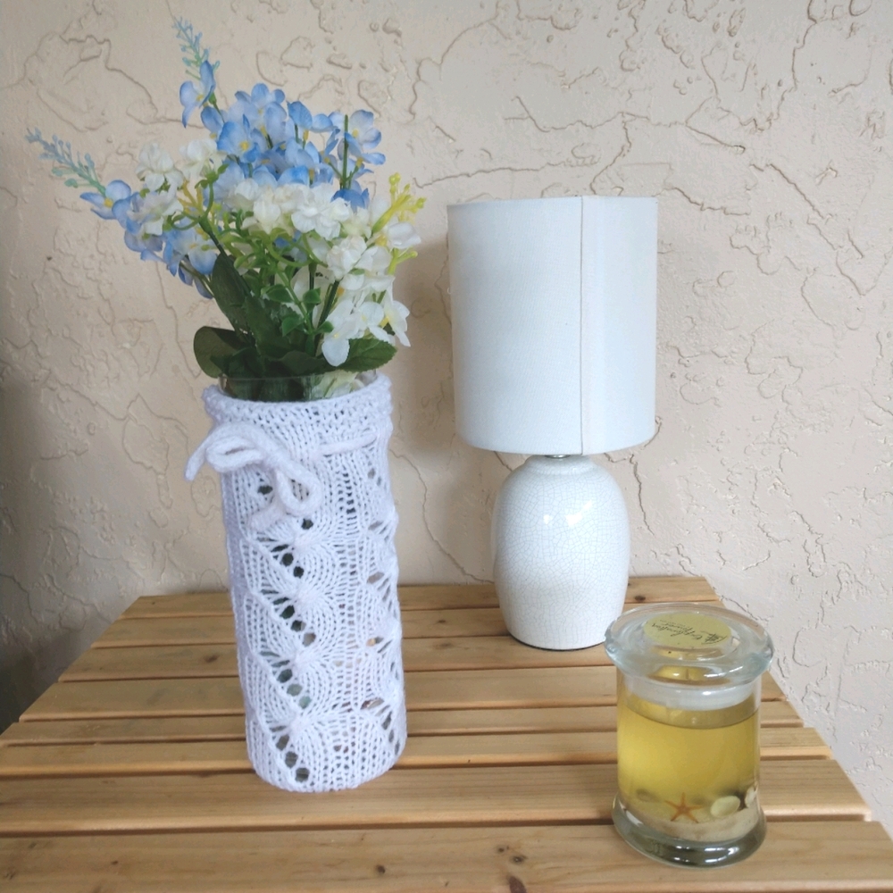 Hand Crafted Wine Bottle Vase Cover Gift Bar Cart Essential Botanical Holiday - Picture 2 of 16